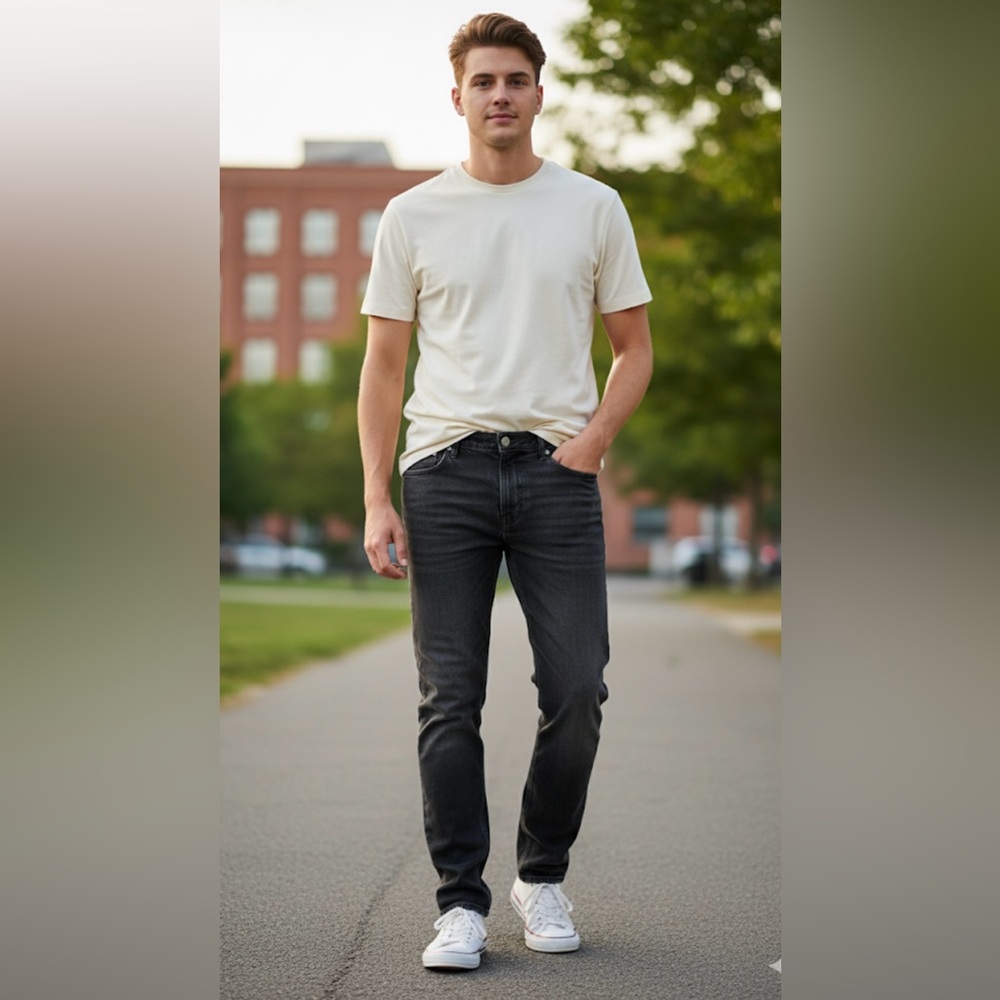 Men’s H&M Straight Relaxed Fit Jeans – Size 38/32